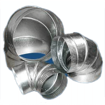 90 Degree Elbow, Adjustable, 12" Dia, 28 Ga