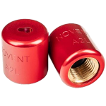 Novent Red A2L Locking Refrigerant Caps, 1/4" Thread, 100 pk
